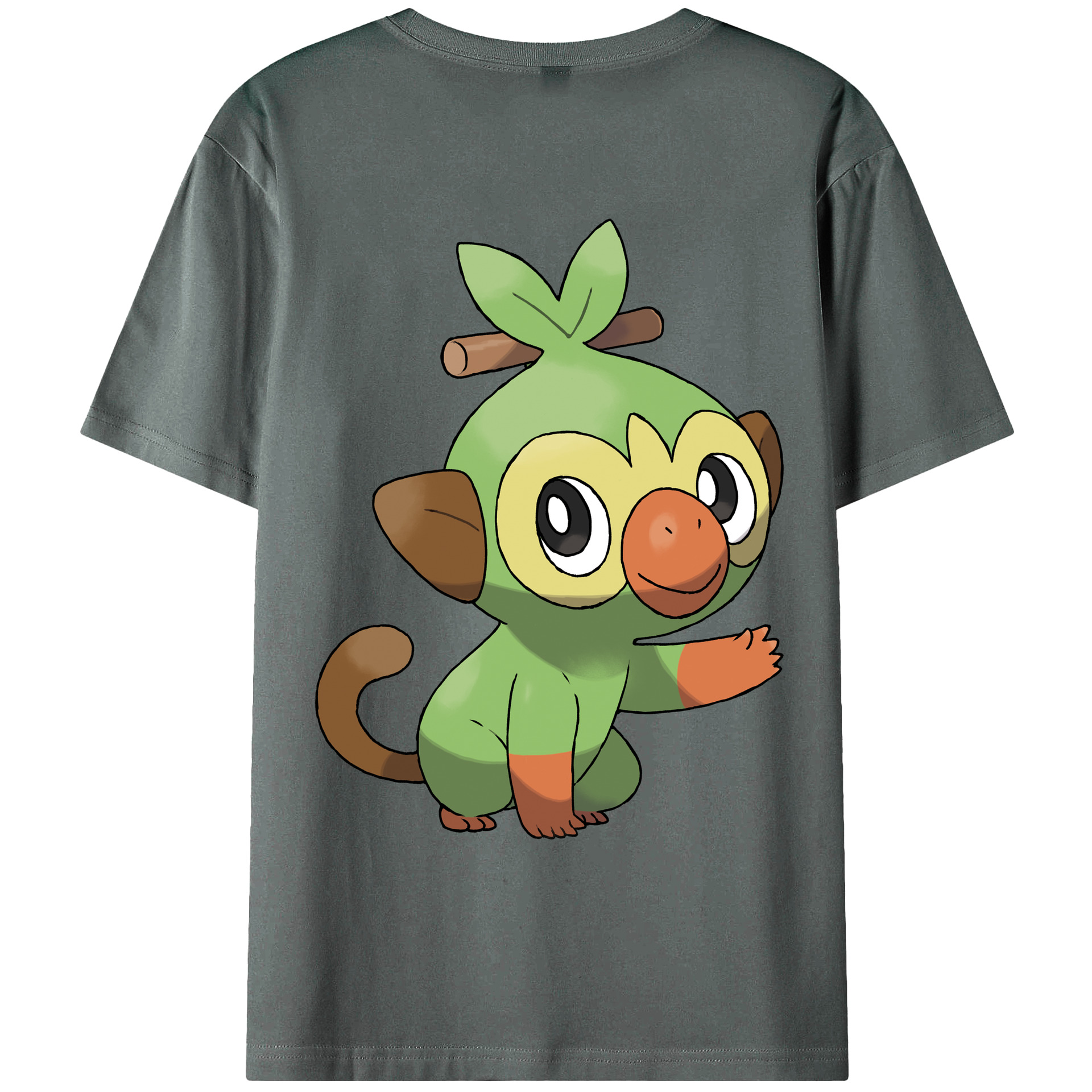 （画像用） ポケットモンスター Pokémon 綿100％ メンズ半袖Tシャツ（バックプリント） 通気性